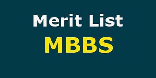 Merit List for First Year MBBS Session 2025-26