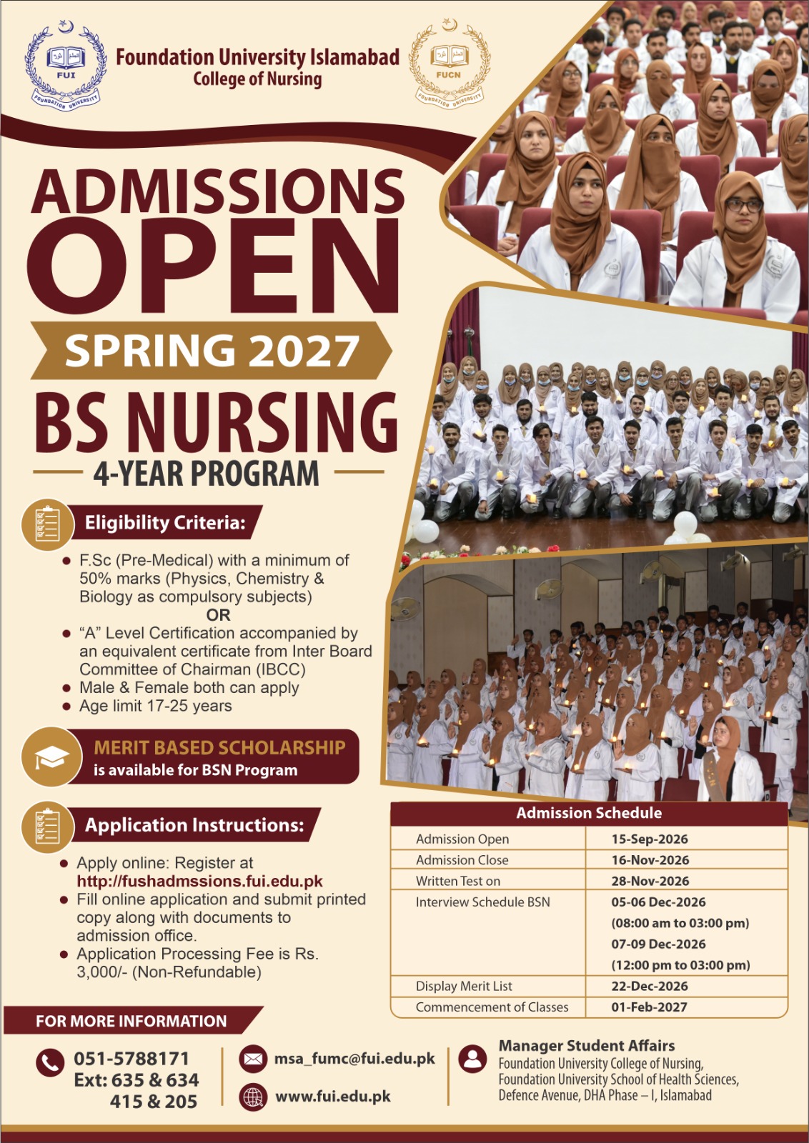 BSN Admission Spring 2027
