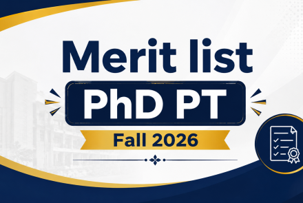 Merit List PhD PT Fall 2026